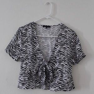 PACSUN Kendall and Kylie Zebra Print Top